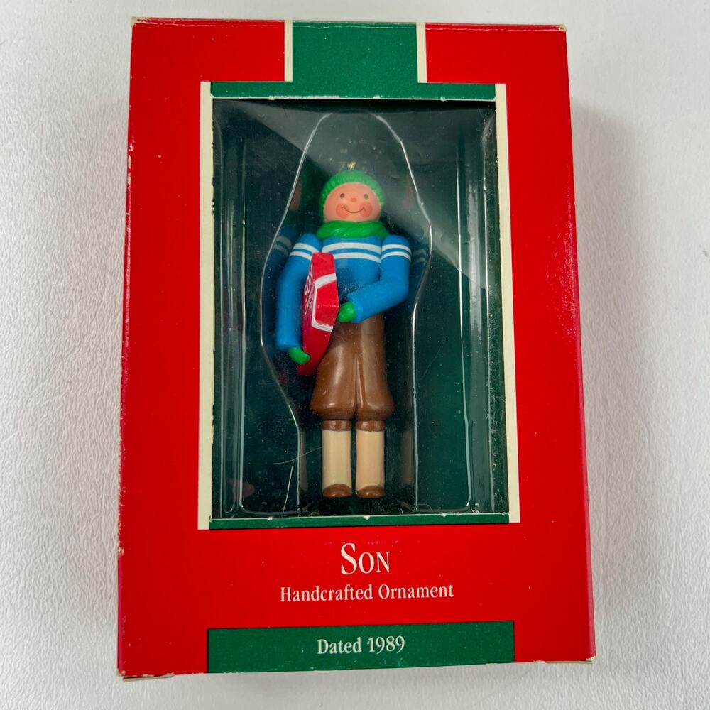 Hallmark Keepsake Ornament 1989 Son  Handcrafted Vintage with Box